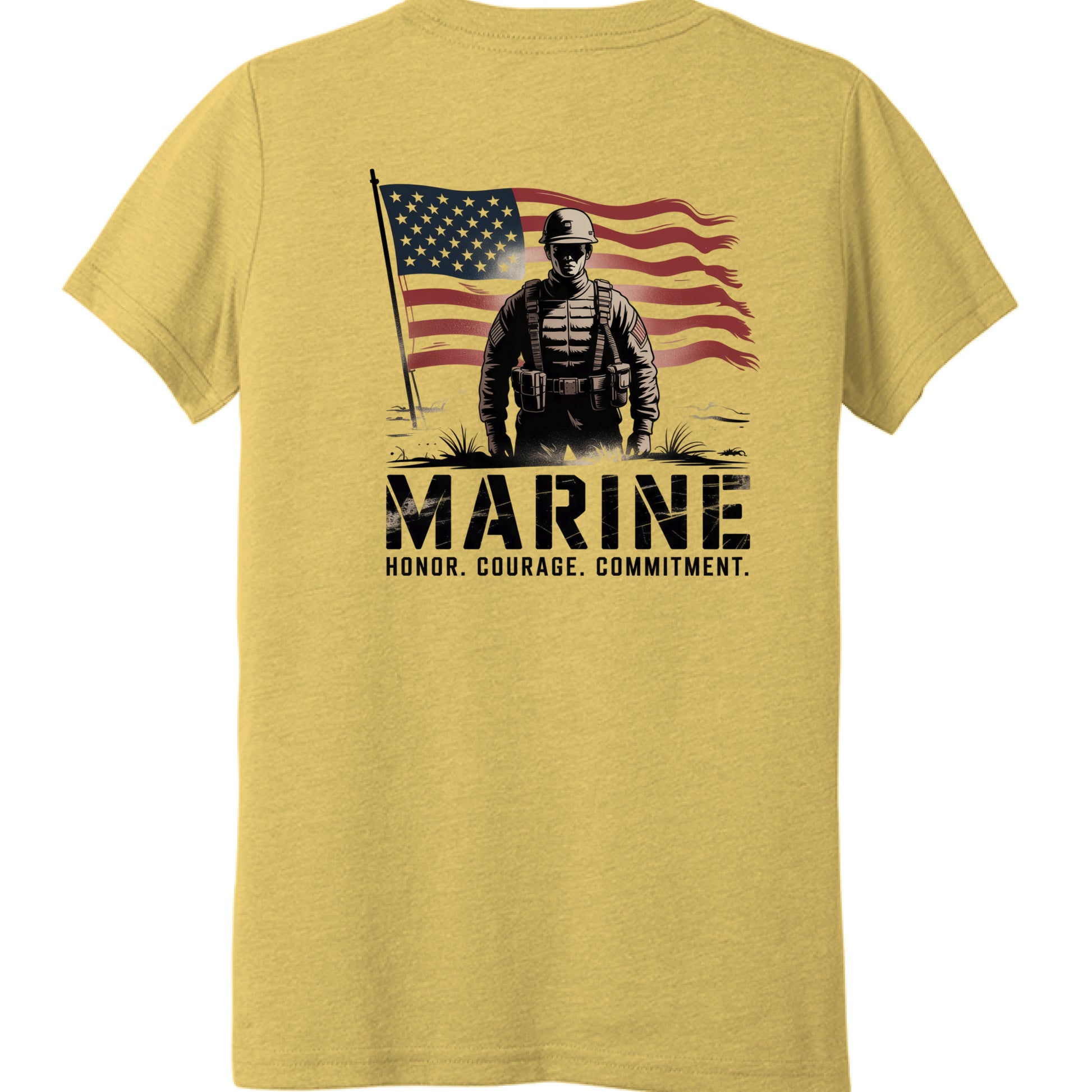 Mustard Triblend - BACK