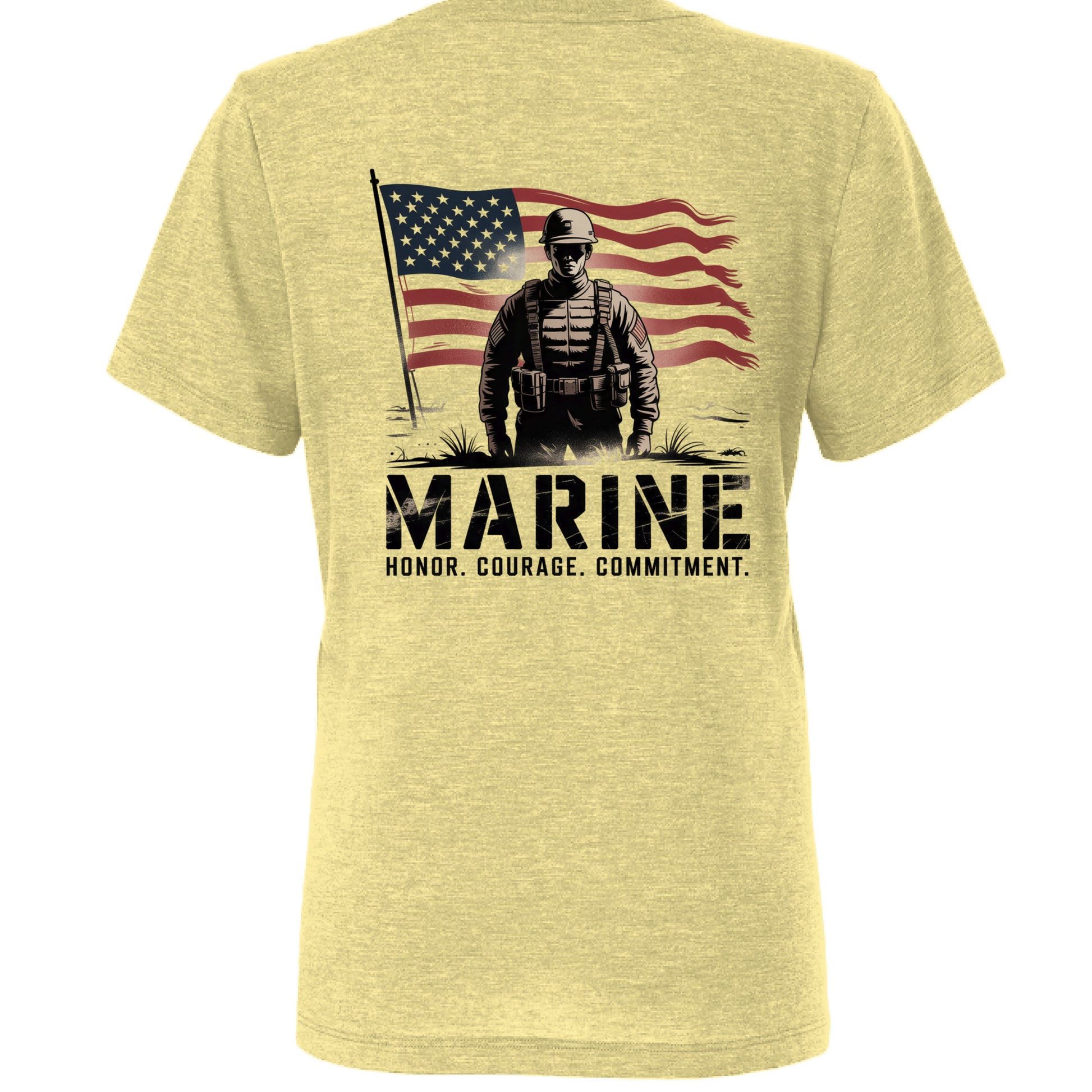 Pale Yellow Triblend - BACK